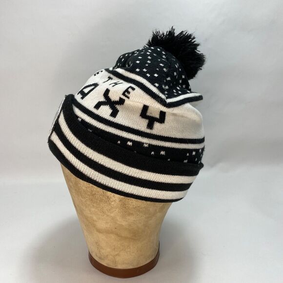 Star Wars Rule The Galaxy Black White Knit Beanie Cap Hat Patch Pom Pom Lined - Picture 6 of 15